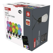 Ghirlandă Luminoasă Smart Inteligentă de Exterior Multicolor RGB IC 15xParty Bulbs 15 metri Sincronizare Muzică, Aplicație Tuya GoSmart